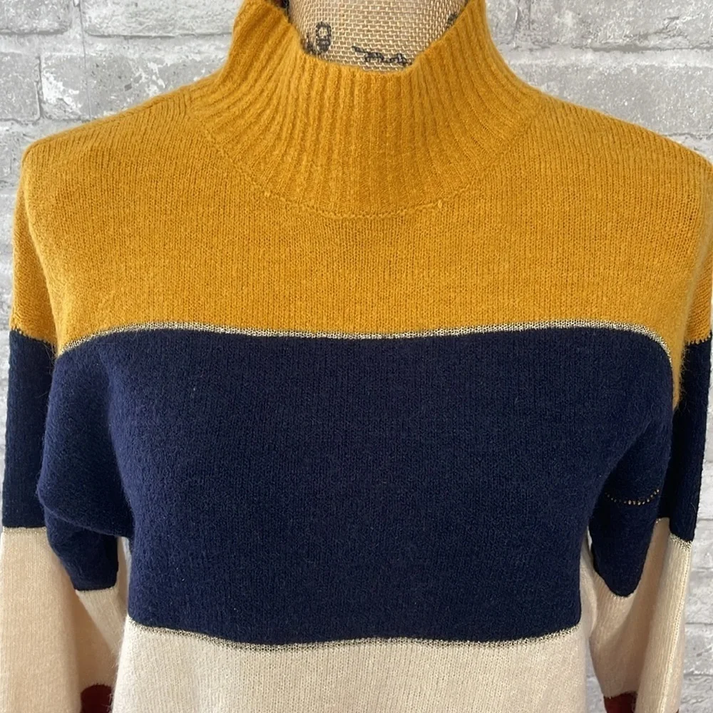 Dressbarn Colorblock Mockneck Sweater